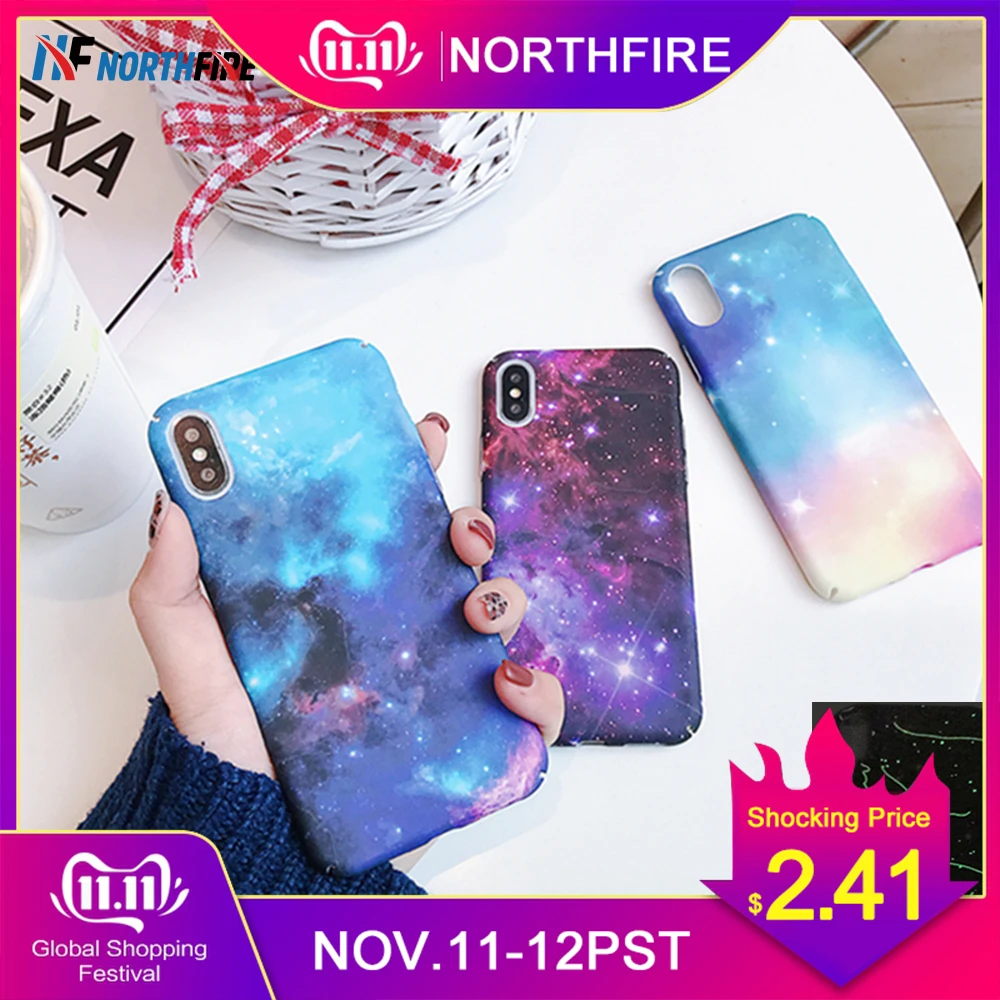 

NORTHFIRE Luminous Starshine Case for Xiaomi Play 5 6 8 8SE 9 9SE Hard PC Phone Case for Redmi Note 5 6 7 4X 6A Back Cover