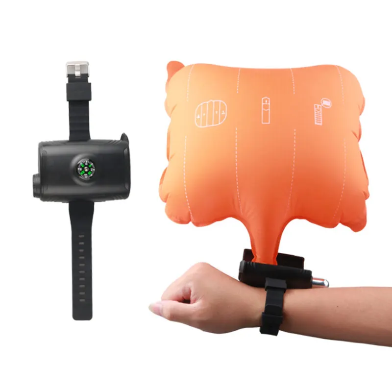 Anti-Dredging Rescue Bracelet With Inflatable Airbag Outdoor Watersports Swim With Life Strap FDX99