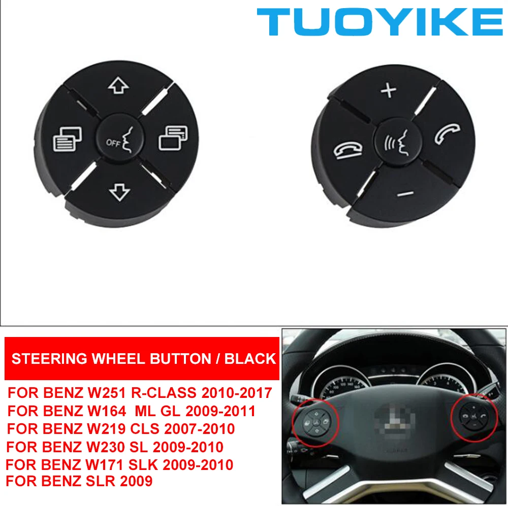 

Car Multi-Functional Steering Wheel Button Phone Key Control For Mercedes BENZ W164 ML GL350 GL450 W219 CLS300 CLS350 CLS500