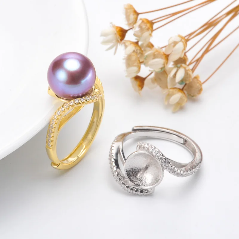 Fashion Pearl Ring Mountings, Ring Findings, Adjustable Ring Jewelry