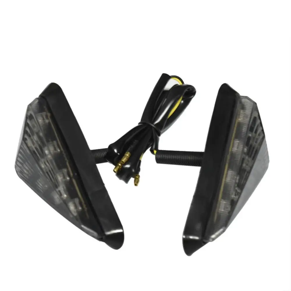 2x Pit Dirt Bike Flush Mount Led Triangle Turn Signal Light Blinkers