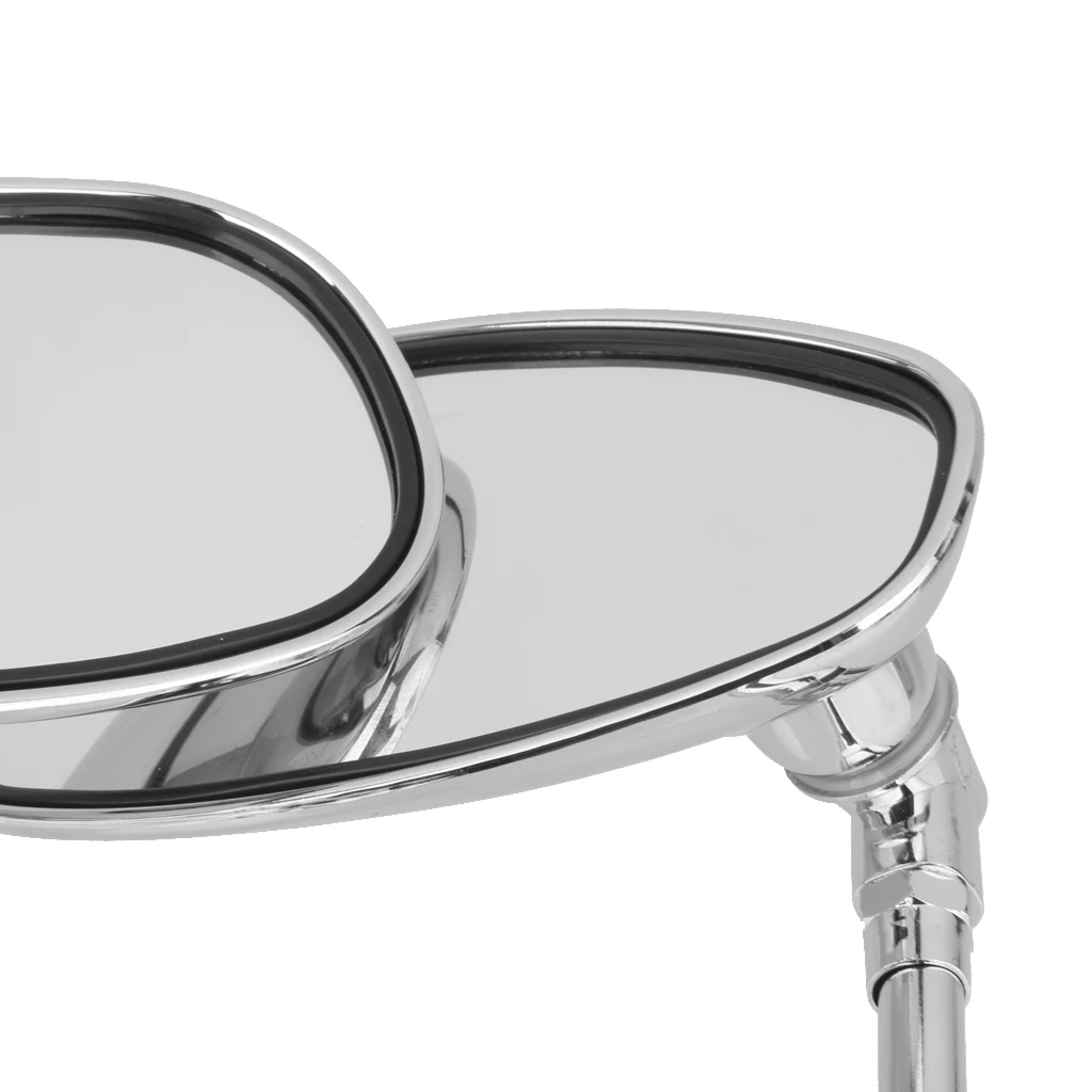 1 Pcs Universal Motorcycle Chrome Rearview Side Mirror For Kawasaki Suzuki Chopper Etc Motorbike Accessories