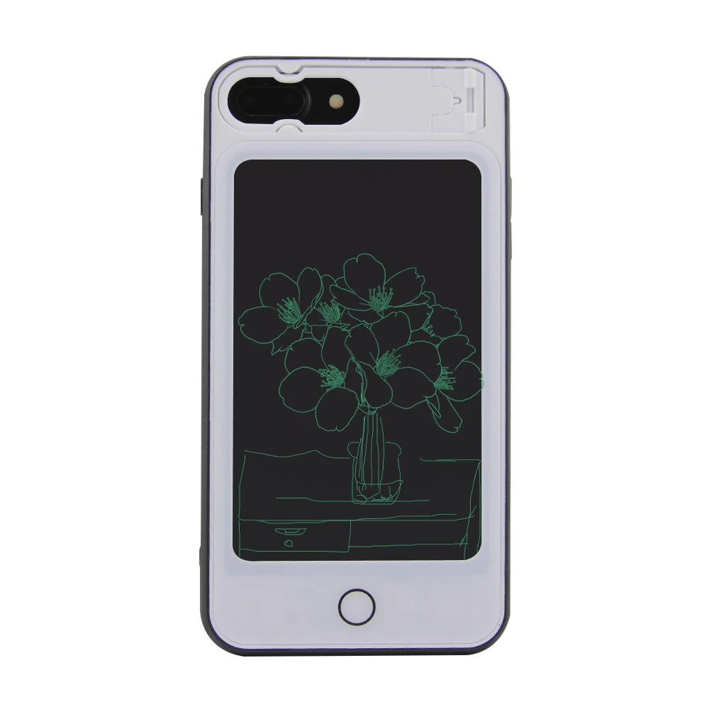 CHYI 5,5 дюймов Мини Портативный ЖК-планшет для Iphone 6 6s 7 8 Plus чехол для телефона стираемый цифровой блокнот для рисования - Цвет: Белый