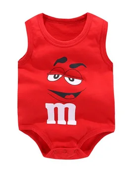 

new born baby clothes cotton sleeveless romper baby for spring summer autumn triangle jumpsuit boy clothes m&m baby rompers
