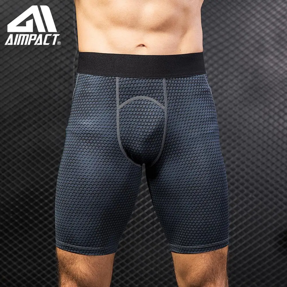 

AIMPACT Men's Training Fitness Running Outdoor Cycling Shorts Stretch Tight Quick-drying Gym Shorts