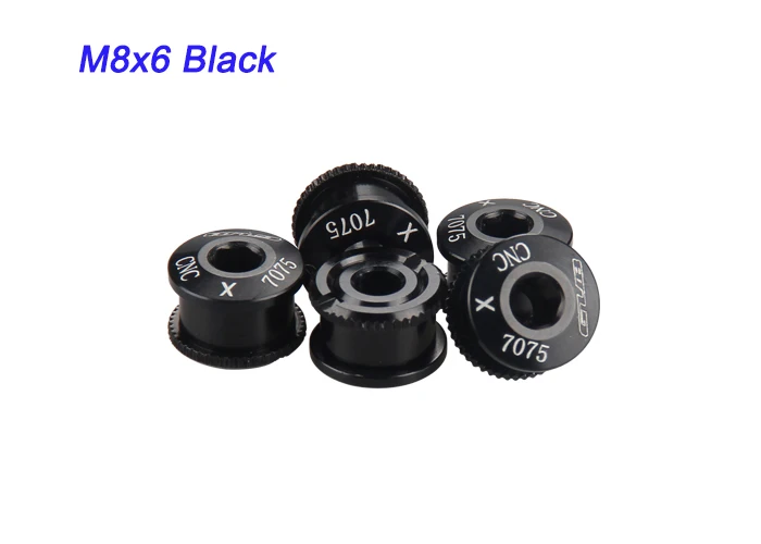 GUB 5 единиц, велосипед кривошипный болт M8x8mm/M8* 6 мм дисковой винт CNC 7075 MTB дорожный велосипед винты для SHIMANO звезда болты BB - Цвет: M8x6 BLACK