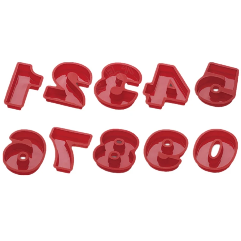 0 9 силиконовая Цифровая форма для торта торт в форме цифр шоколадного украшение