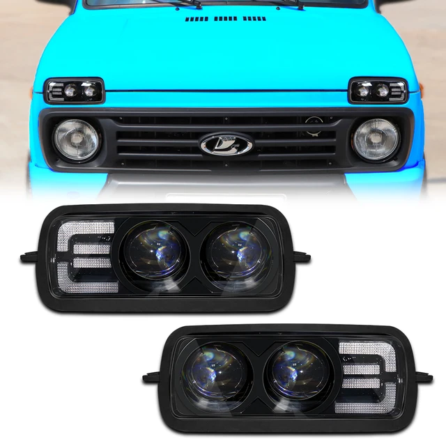 2020 For Lada Niva 4X4 1995 LED DRL lights with Running Turn Signal  Function Accessories Car Styling led Turning Lamp - AliExpress