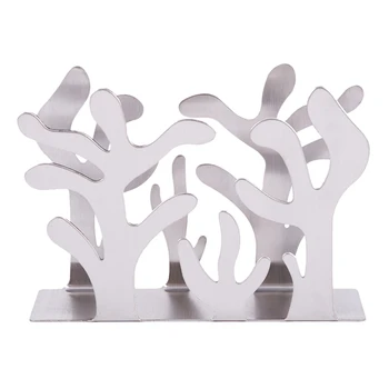 

1Pcs Stainless Steel Stylish Tissue Holder Napkin Dispenser Durable Plant Design Napkin Holder Stand Paper Towel Holder