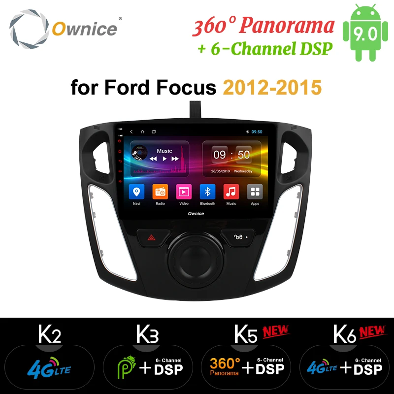 Автомобильный радиоприемник Ownice Восьмиядерный Android 9 0 GPS Navi для Ford Focus 3 2012 2013 2014 2015