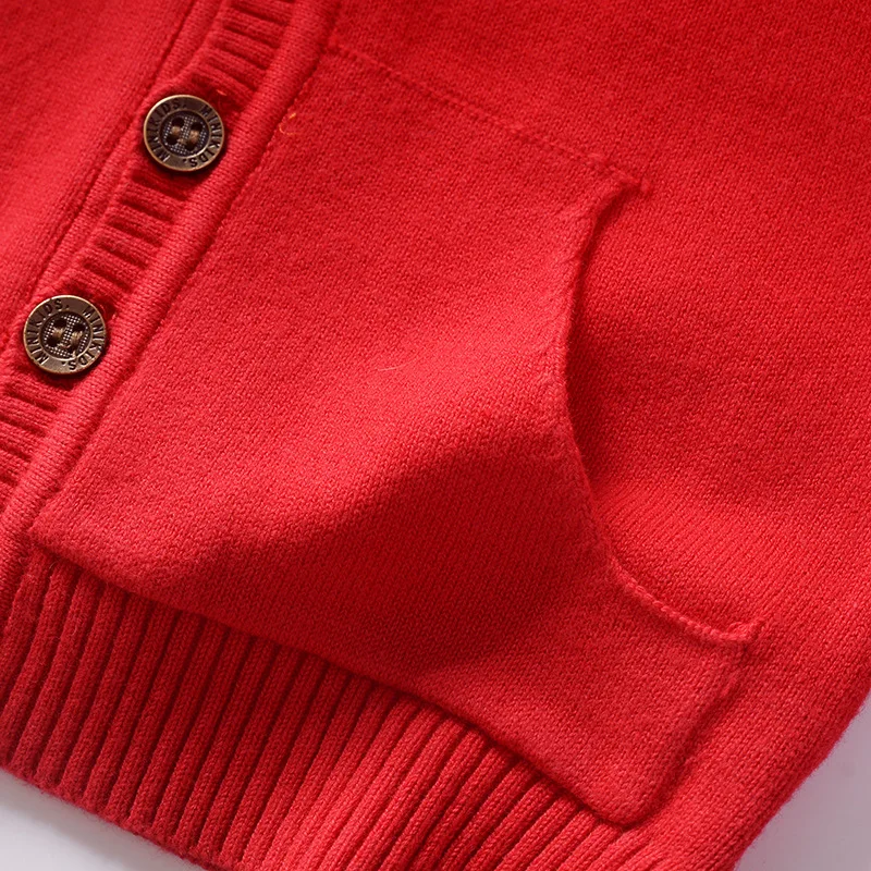 

2019 Autumn New Style Baby Cardigan Sweater Small CHILDREN'S Solid Color Cotton Thread Sweater BOY'S Knitted Sweater Solid Color