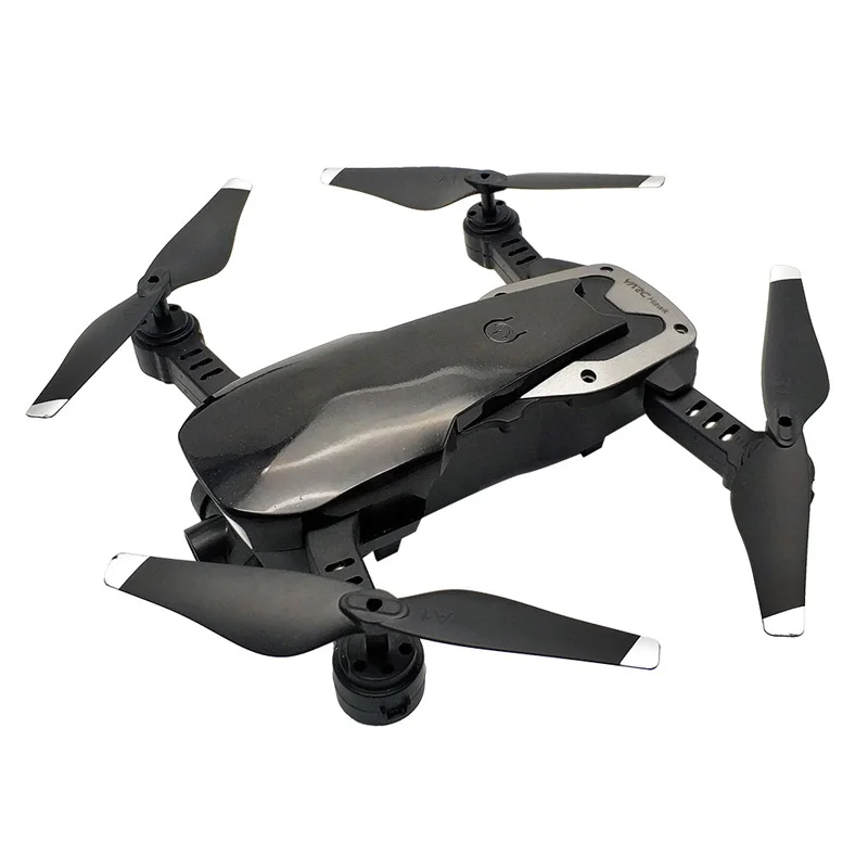 Black FFYY-Дрон Квадрокоптер с дистанционным управлением Камера 2,4G 6-осевой Wi-Fi Fpv складной самолет удержание Headless одной клавишей Return - Цвет: Black