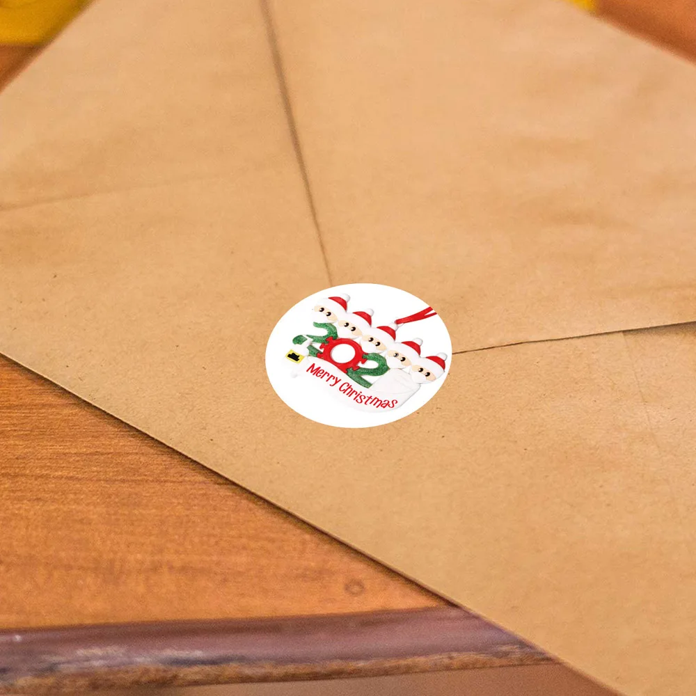 50-500 stücke Frohe Weihnachten Aufkleber Weihnachten Baum Elch Candy Tasche Dicht Aufkleber Weihnachten Geschenke Box Etiketten Dekorationen Neue jahr – Detail 4