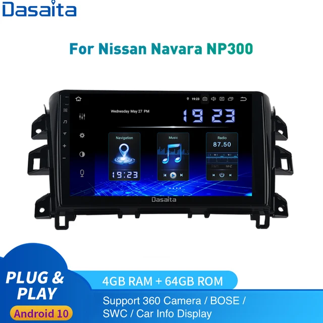 $366.3 Android 10.0 Car Radio for Nissan Navara / NP300 Multimedia 2014 - 2020 1Din Autoradio DSP HD IPS 1280*720 Carplay HDMI 4Gb 64Gb
