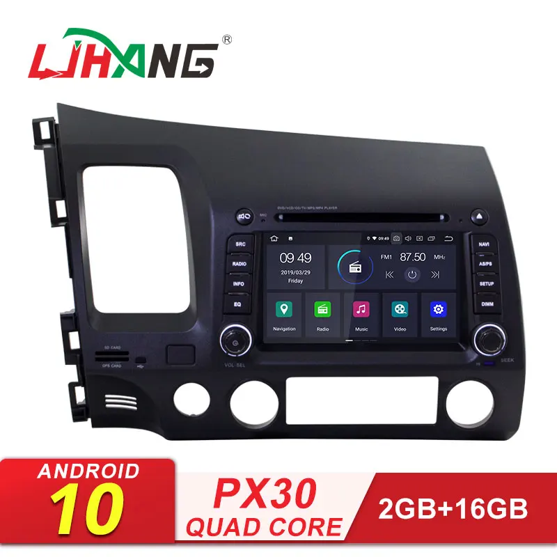 LJHANG Android 10 автомобильный Радио плеер для HONDA CIVIC 2006 2007 2008 2009 2010 2011 Мультимедиа WIFI GPS