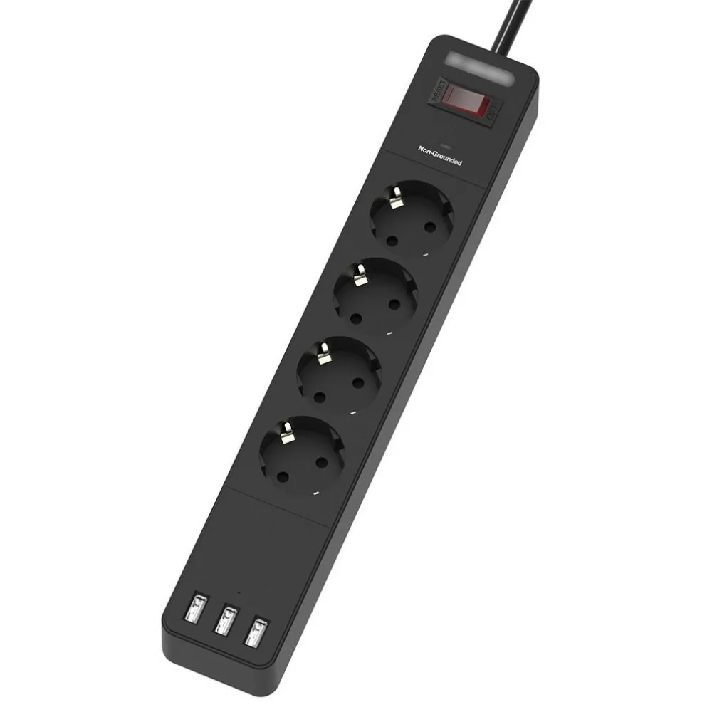 Smart USB Power Strip Socket EU Plug 4 Outlet 3 Port USB Charger Phone Tablet Charger Adapter For Home