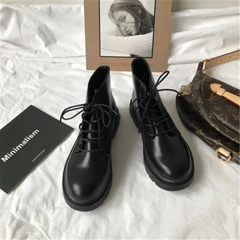 new Martin boots net red women fashion casual trend wild ins women's boots spring short boots - Color: 1