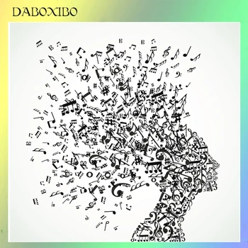 

DABOXIBO Music Tree Clear Stamps For DIY Scrapbooking/Card Making/Photo Album Silicone Decorative Crafts 13X13