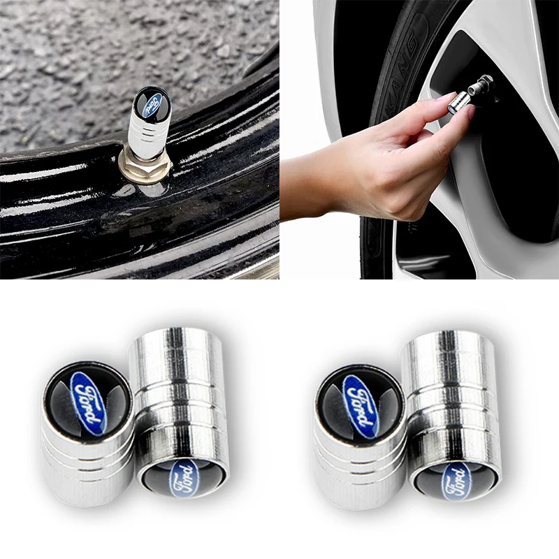 

4PCS Metal Valve Protection Cover Car Tire Wheel Valve Cap Auto Accessories for Ford Mk2 Mk3 Mk4 Mk5 Mk7 Fiesta FOCUS 2 3 4 5