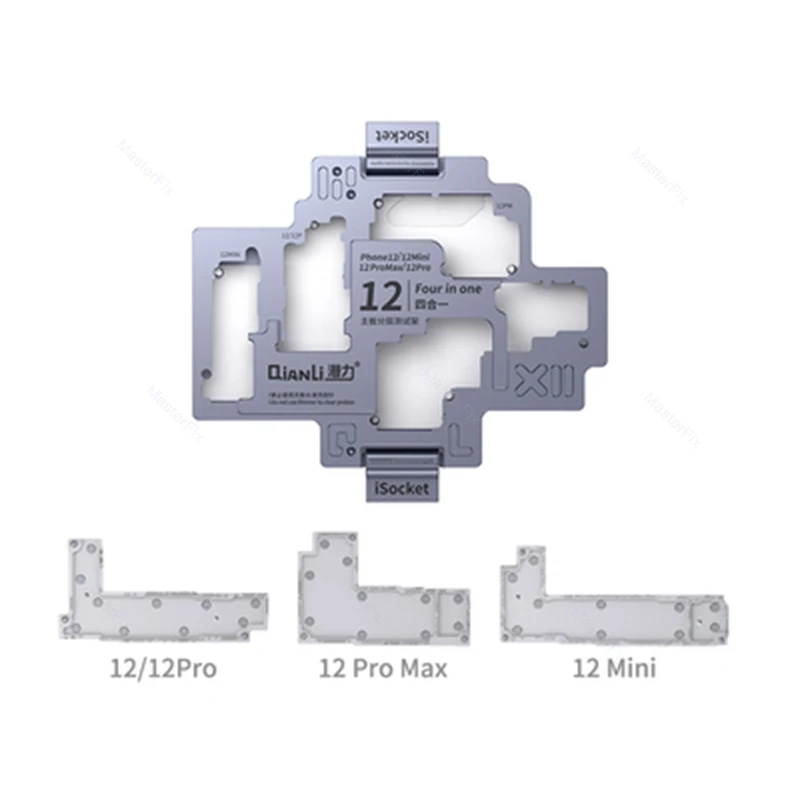 

Qianli iSocket 12 Series 4 в 1, многослойная тестовая подставка для материнской платы iPhone 12/12Pro/12Pro Max/12 Mini, тестовое приспособление для логической платы