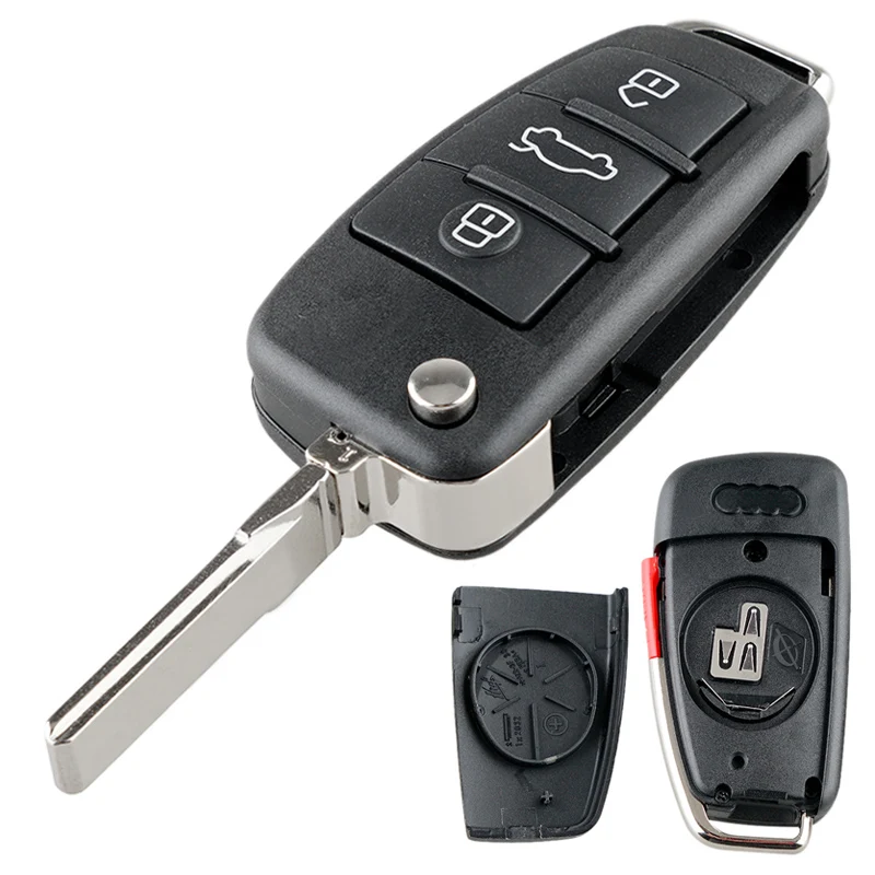 3+1 Buttons Folding Flip Remote Car Key Case Shell Fob Fit for Audi / A2 A3 A4 A6 A6L A8 S5 Q7 TT | Автомобили и мотоциклы