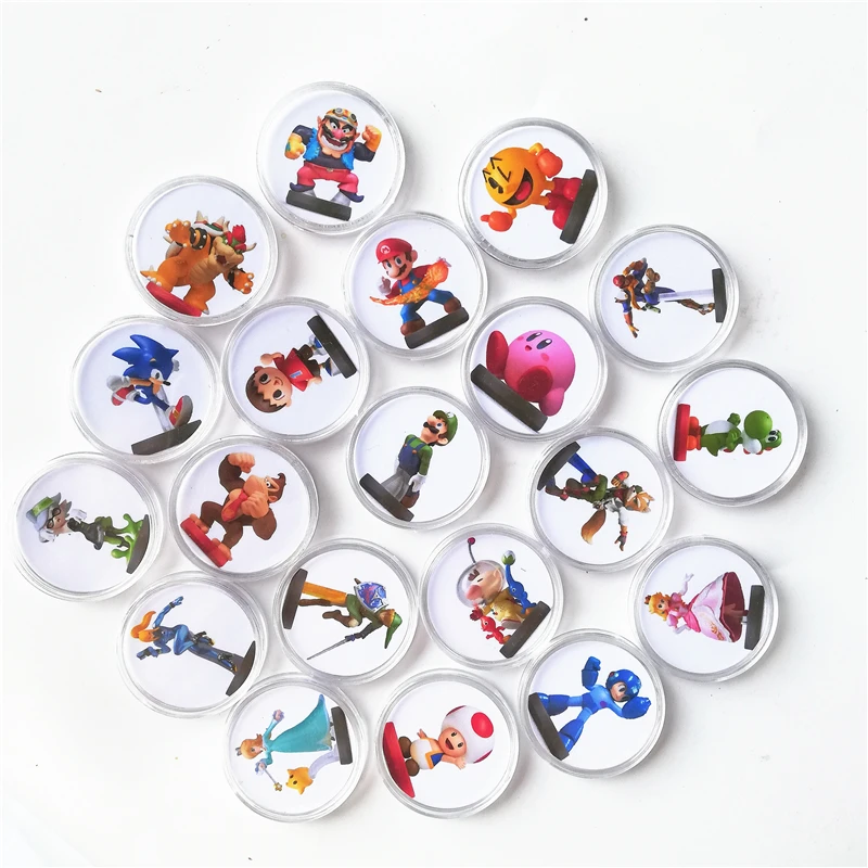 

FAST SHIPPING New Data 20Pcs/set Mario Kart 8 Of Amiibo Collection Coin Game Card Ntag215 Sticker NFC Tag NS Switch