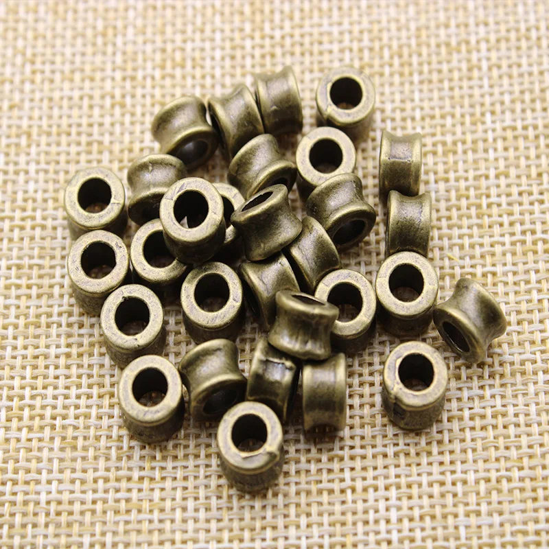 30pcs/lot Big Hole 4.5mm, Metal Spacer Beads for Jewelry Making DIY Handmade fit Charm Bracelet Jewelry Findings Z863