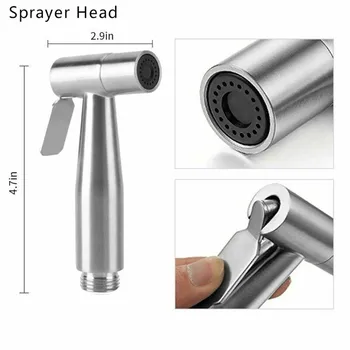 

Handheld Bidet Sprayer Shower Head 7/8" 1/2" T Adapter Valve Toilet Kit Balcony Cleaning Accessories Shower Faucet Bathroom Tool