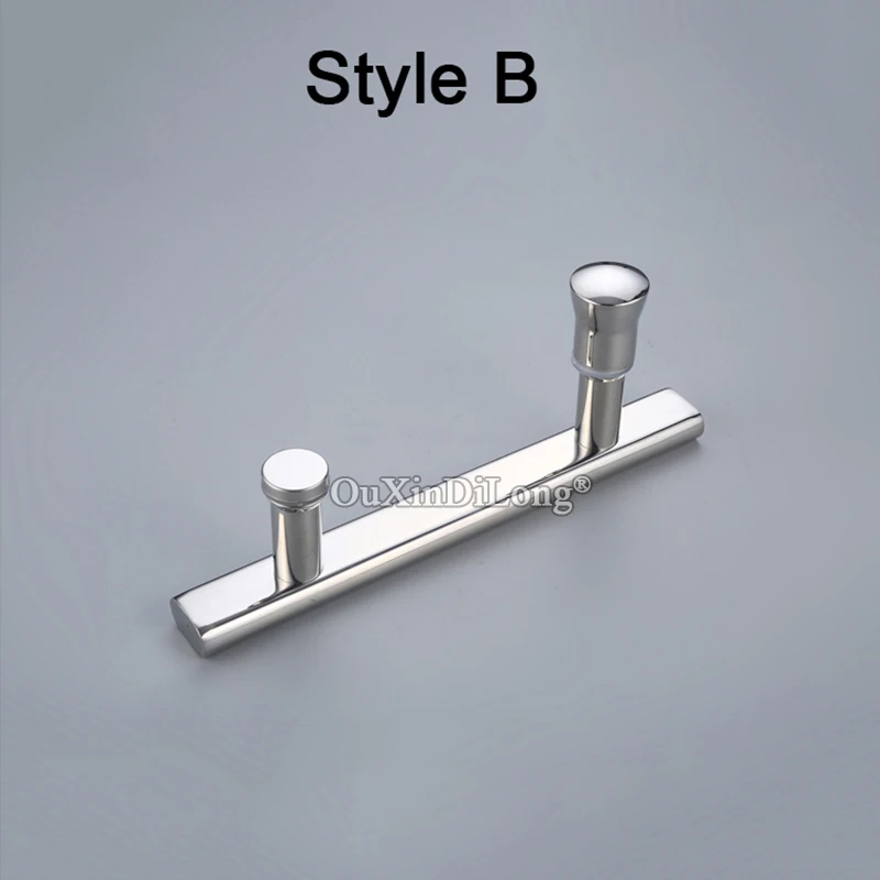 Style B 304 раздвижные дверные ручки для душа из нержавеющей стали, стеклянные дверные ручки/ручки, стеклянное крепление, расстояние между отверстиями 145 мм - Цвет: Style B