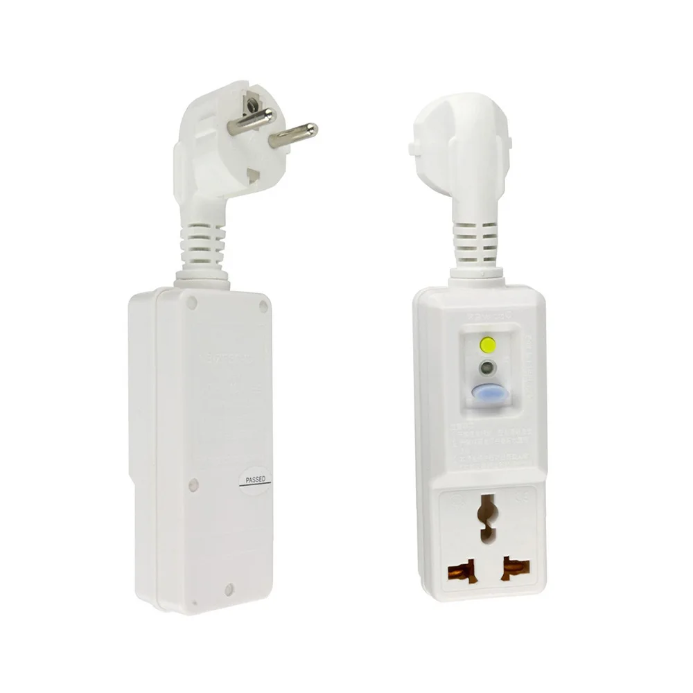 

EU Plug 16A 220V 240V GFCI Leakage Protection Safety RCD Socket Adaptor Home Circuit Breaker Cutout Power Trip Switch