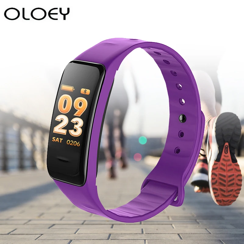 

Smart Bracelet C1S Heart Rate Men Women Band Blood Pressure Fitness Tracker Color Screen Music Control Call Message Sports Watch