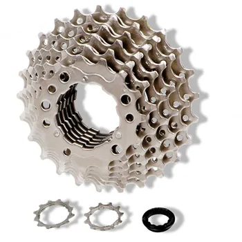 

Meroca Chrome-molybdenum Steel Folding Bike Road Bicycle 8/9/10/11 Speed 25/28/38T Casstte Silver Freewheel Flywheel