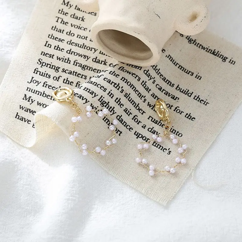 

1 Pair Playful Girls Artificial Pearl Earrings Personality Hollow Circle Women Earring Temperament Simple Wild Ear Jewelry Y4QB