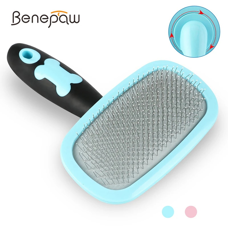 

Benepaw 360 Rotation Slicker Pet Comb For Dogs Cats Clean Comfortable Puppy Massage Hair Brush Grooming Tools Anti-slip Handle