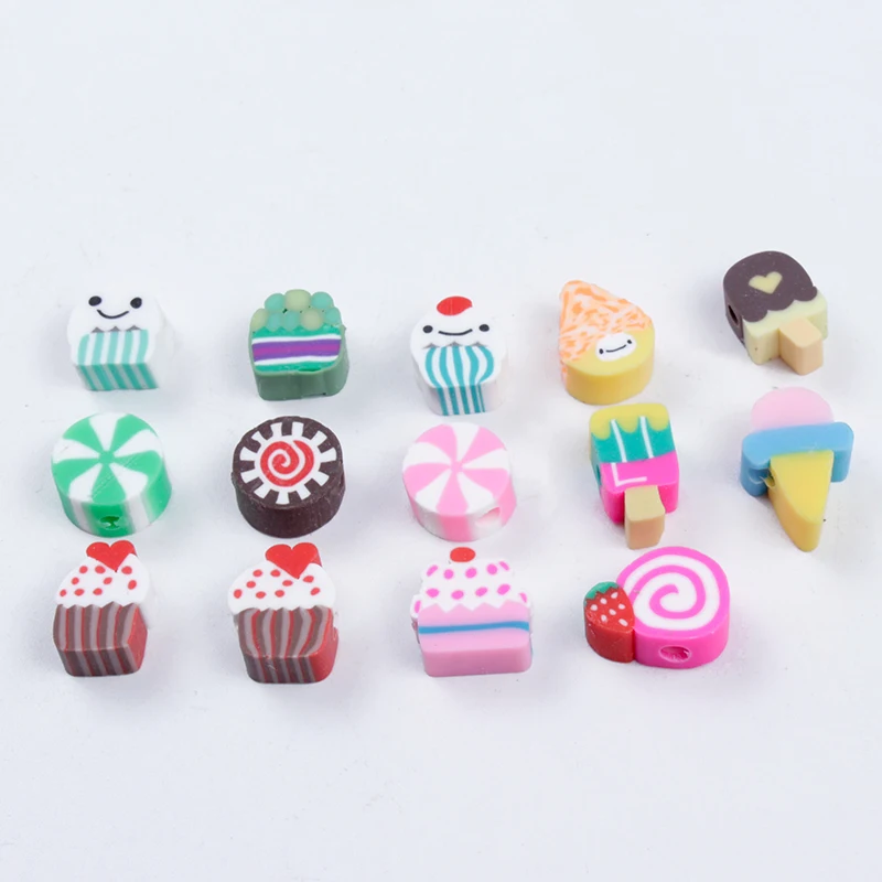 50/100Pcs Fruit/Candy/Ice Cream Random Mixed Color Beads Polymer Clay Beads Polymer Clay Spacer Beads For DIY Jewelry Accesories 4 Hafd5893042bc40b28ff92588cfe1061fI