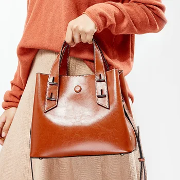 

Bag Women's 2020 New Bucket Bag Europe And America Fashion Shoulder Bag Handbag Large Capacity Women's WOMEN'S Leather Bags