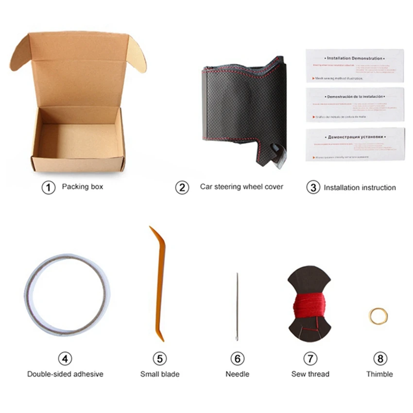 DIY Black Genuine Leather Suede Car Steering Wheel Cover For Volkswagen Golf 5 Mk5 VW Passat B6 Jetta 5 Mk5 Tiguan 2007-2011