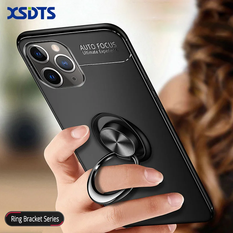 

Coque Silicone Case For iPhone 11 Pro XS Max X XR 8 7 6 6S Plus 5 5s SE Magnetic Bracket Car Phone Stand Cover Capa