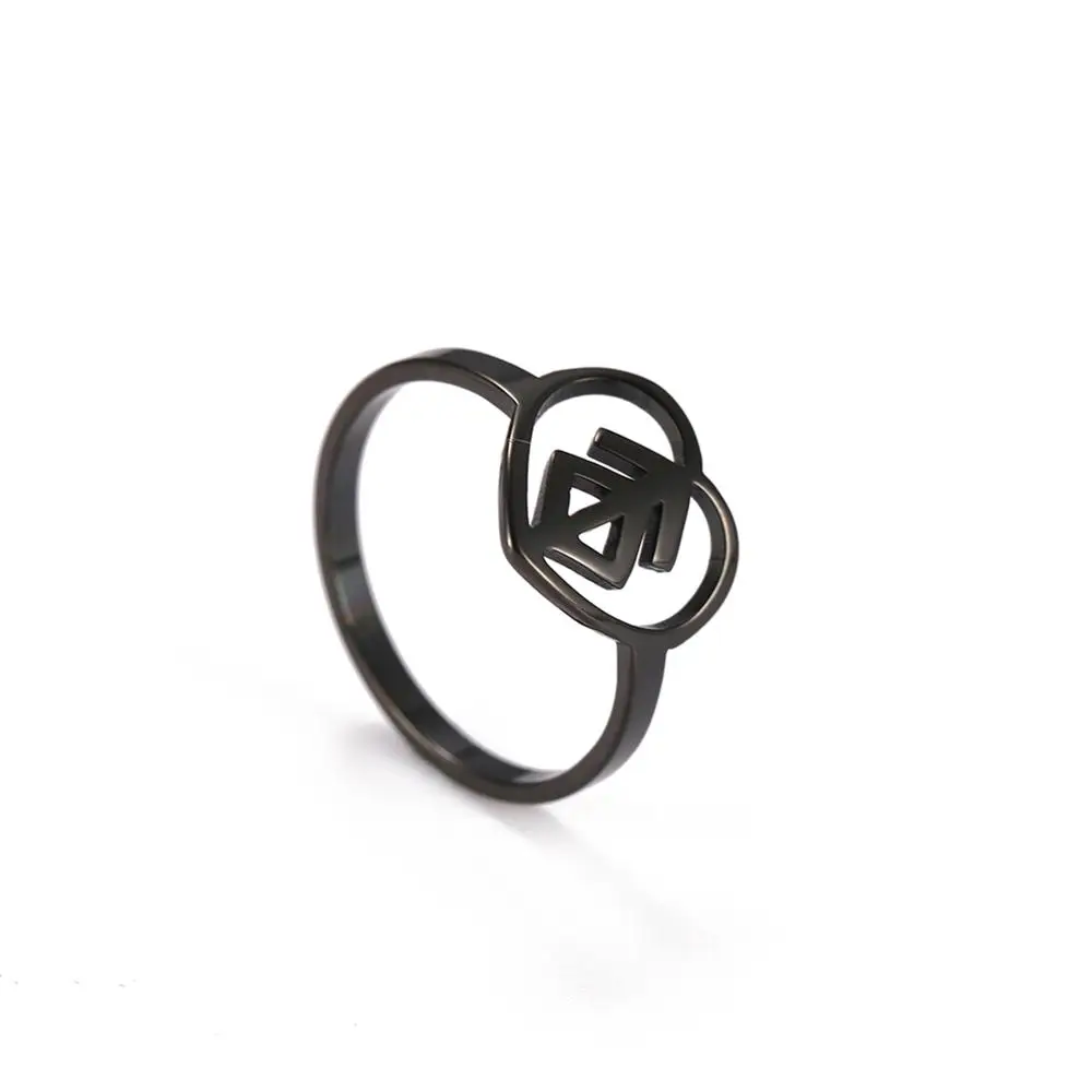 Runes Black 15 My shape панк модный стиль Золотые Ретро мужские ювелирные изделия кольцо викингов женский черный амулет Винтаж Скандинавская Руна кольца для женщин - Цвет основного камня: Runes Black 15