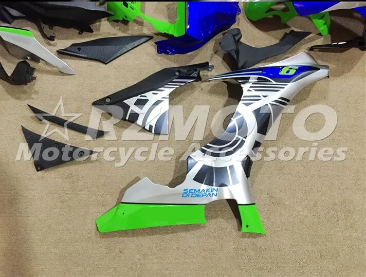 Мотоциклетный обтекатель abs для YAMAHA YZF-R1 15 16 YZF1000- впрыска кузова великолепный зеленый и синий ACE № 675