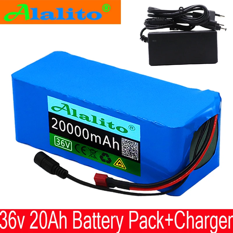 

36V 20AH electric bicycle battery built-in 20A BMS lithium battery pack 36 volt 2A charging Ebike battery + charger
