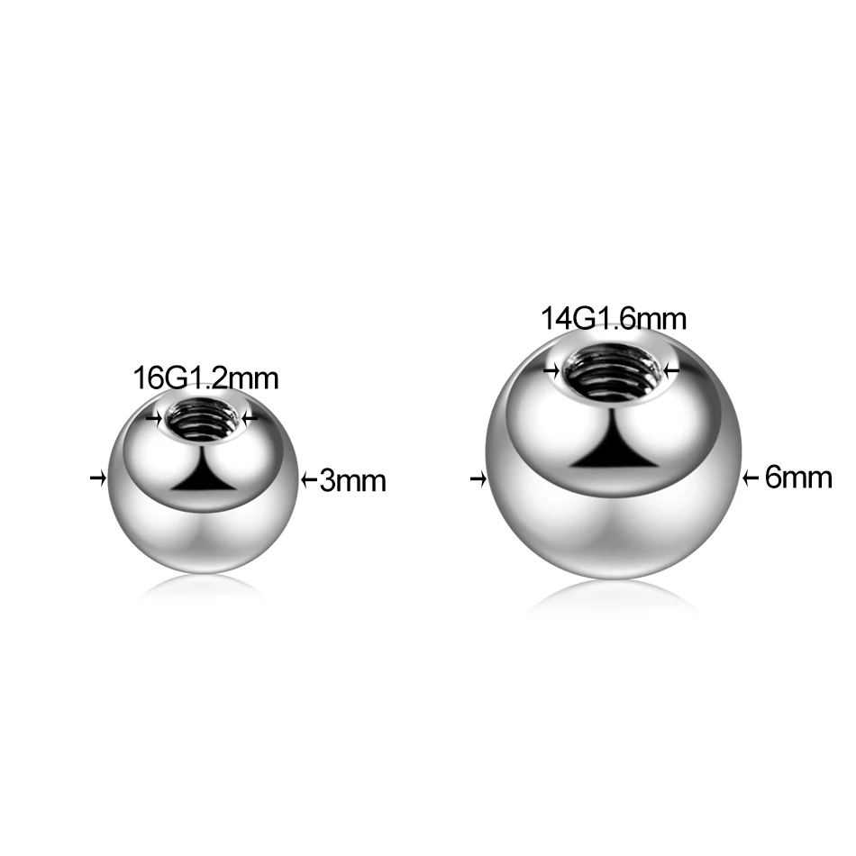 G23 Titanium Screw Barbell Replacement Accessories Labret Eyebrow Tongue Piercing Nose Ear Studs Piercing Jewelry Body Piercing Jewelry Body Jewelry 10Pcs/set