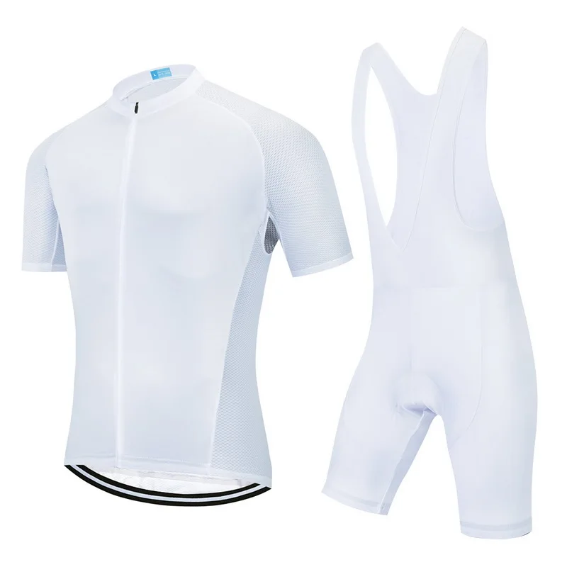 2020 полностью белый мужской комплект из Джерси для велоспорта профессиональная
