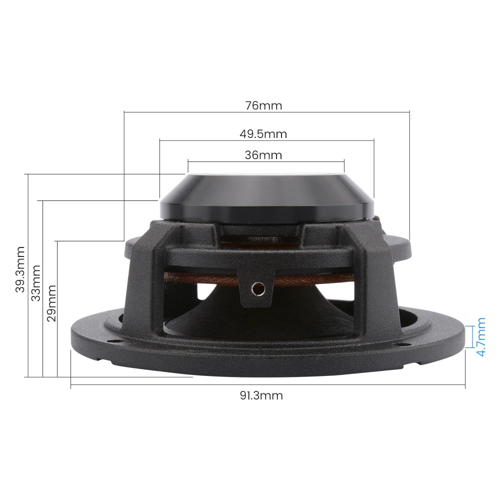 AIYIMA 2Pcs 3 Inch Mid Range Audio Speaker Driver 4 8 Ohm 15W Car Sound Speaker Wool Paper Cone Aluminum Full Range Loudspeaker