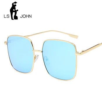 

LS JOHN Oversize Square Sunglasses Women Hot Sales Celebrity Sun Glasses Male Driving Luxury Brand Designer Female Shades UV400