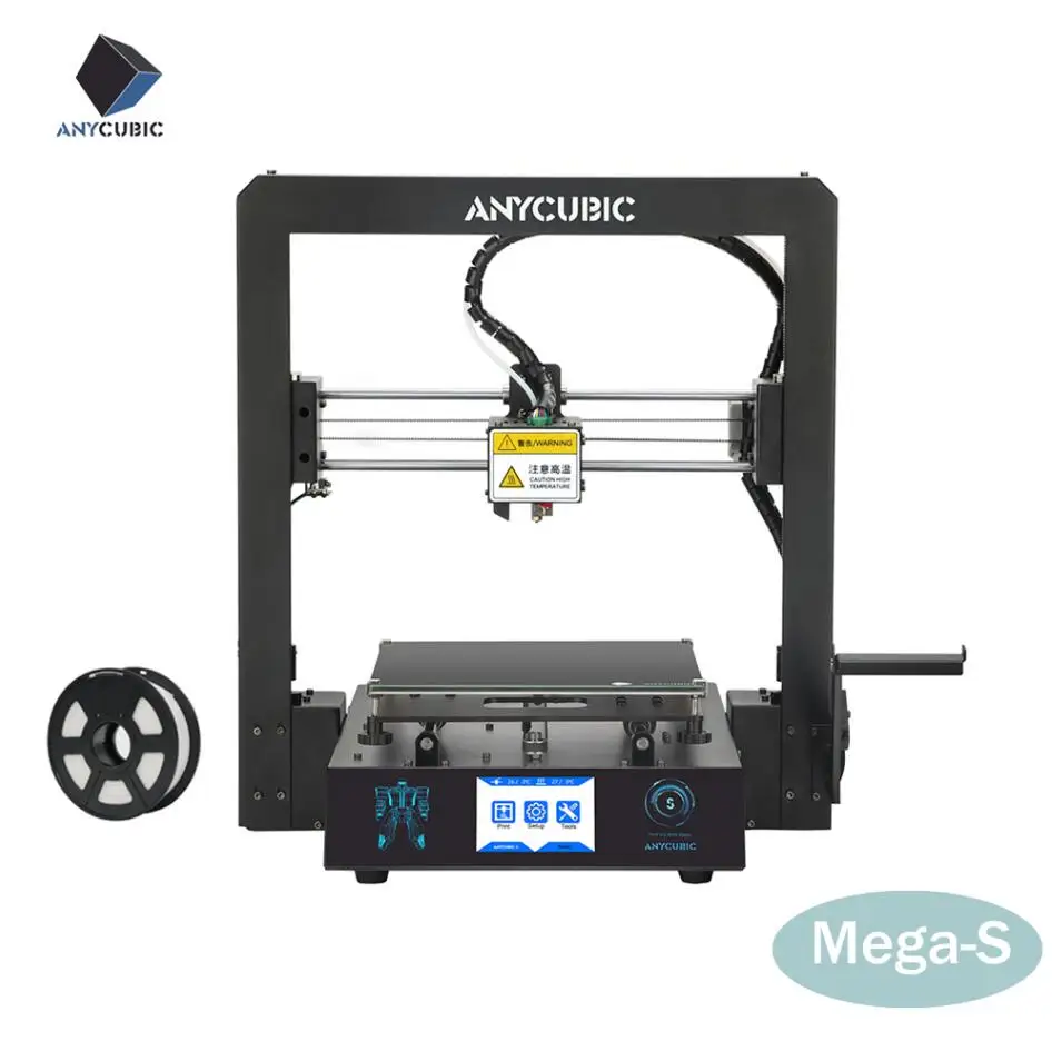 Anycubic 3d принтер мега-с набор нитей Полный металлический каркас до класса промышленного класса Высокая точность Impresora 3d наборы - Цвет: MegaS