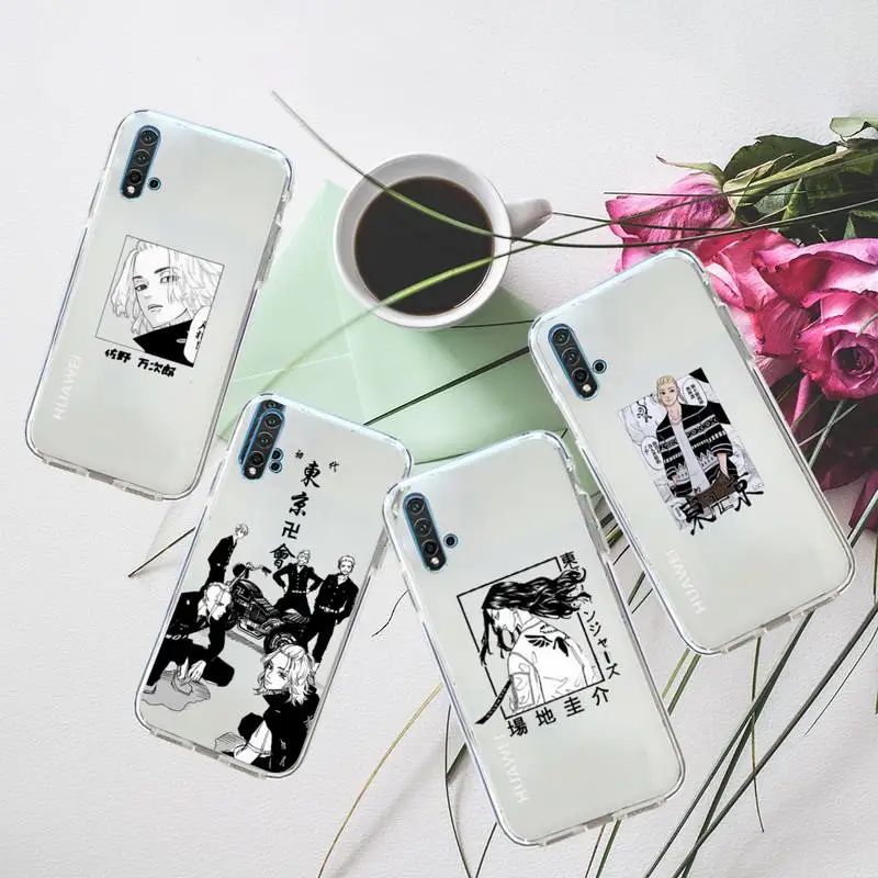 Прозрачный чехол для телефона с мангой Токио Huawei honor P mate Y 20 30 40 10 8 5 6 7 9 i x c pro lite prime