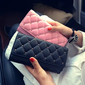 

Lady day clutches with Large-Volume Three Fold Wallet Can Put Mobile Phone Korean-style Stylish New Style Carrying Wallet