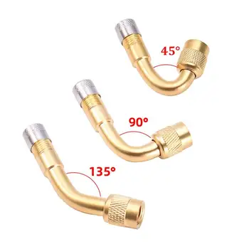 

45/90/135 Degree Brass Air Tyre Valve Extension Tyre Extender Bike Car Motorcycle Valve Adaptor Tyre Tube Extension Adapter