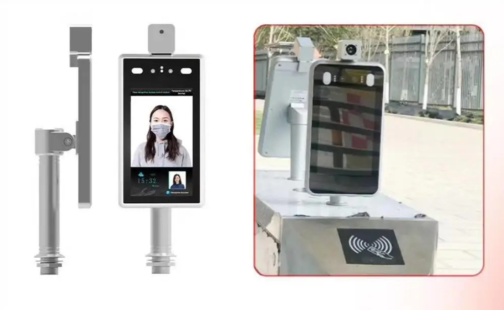 US $815.00 7 inch Temperature Indicator Dynamic Face Recognition Time Attendance Access Control System Employee face dynamic attendance